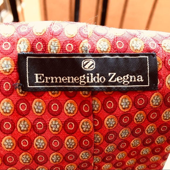 Ermenegildo Zegna silk tie fall bright oranges - Picture 5 of 7